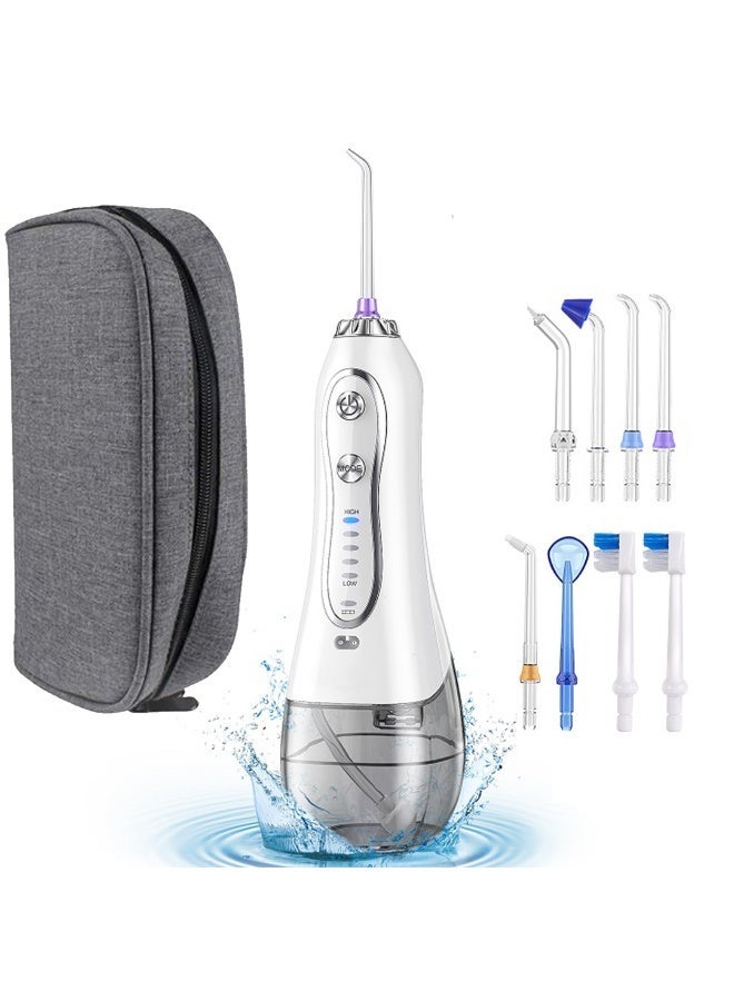 Elite Series Rechargeable Electric Water Flosser - 360° Deep Clean Oral Irrigator with 8 Professional Nozzles & Travel Bag - IPX7 Waterproof - Ultimate Dental Hygiene System - Image 1